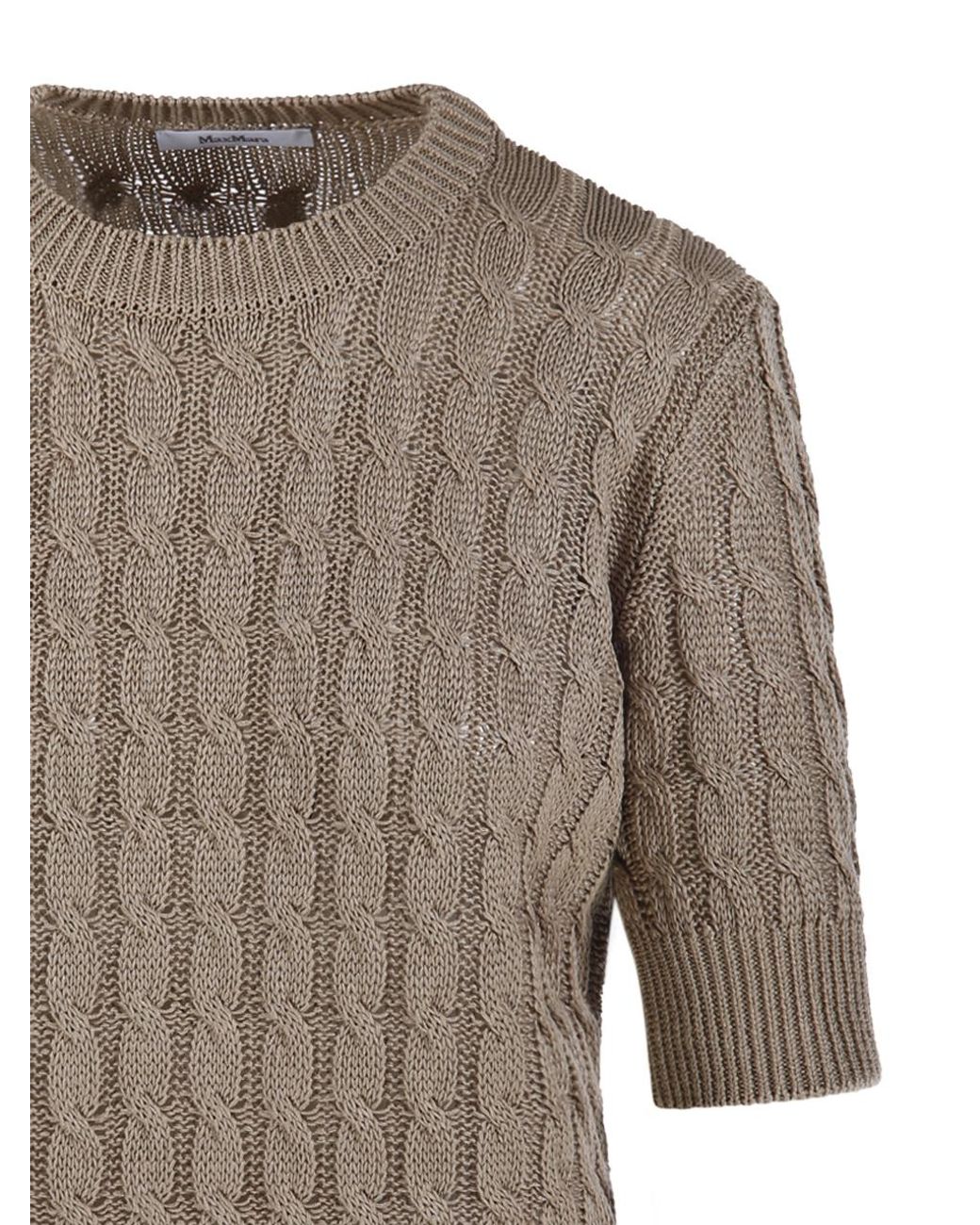 Max Mara Natural Talamo Cable-Knit Jumper