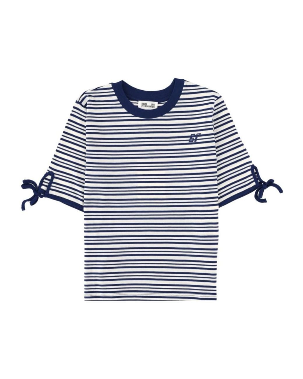Baum und Pferdgarten Blue Tie-Sleeve Striped T-Shirt