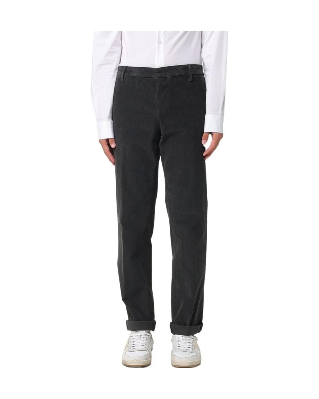 Dondup Black Gaubert Corduroy Trousers for men