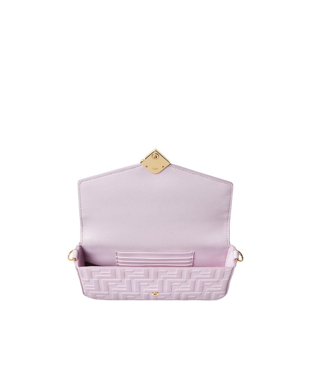 Fendi Pink Ff Diamonds Chained Wallet
