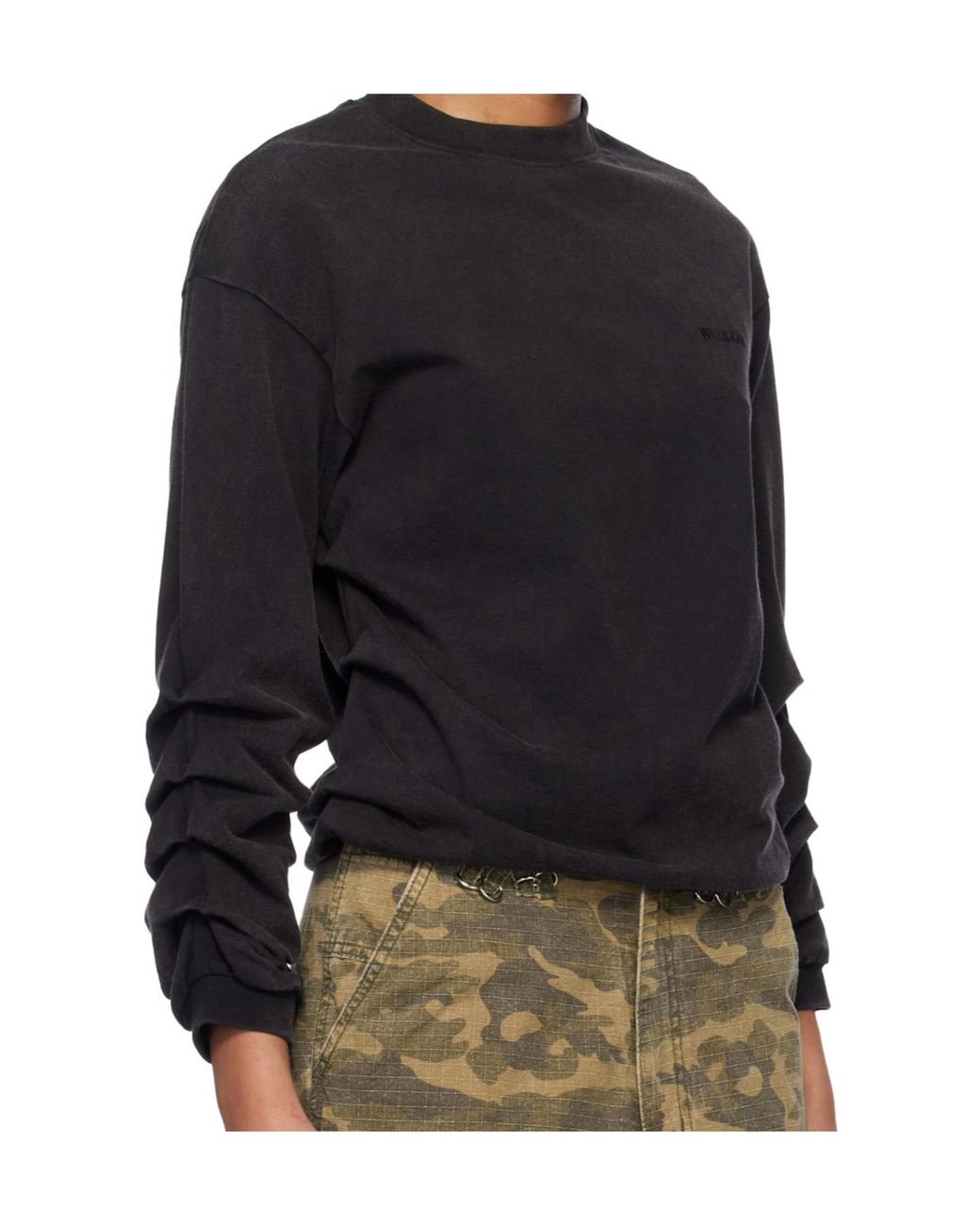 we11done Black Jersey Sweatshirt
