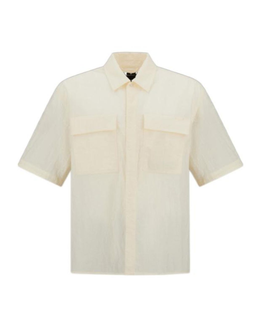 Herno White Flap-Pocket Short-Sleeve Shirt for men
