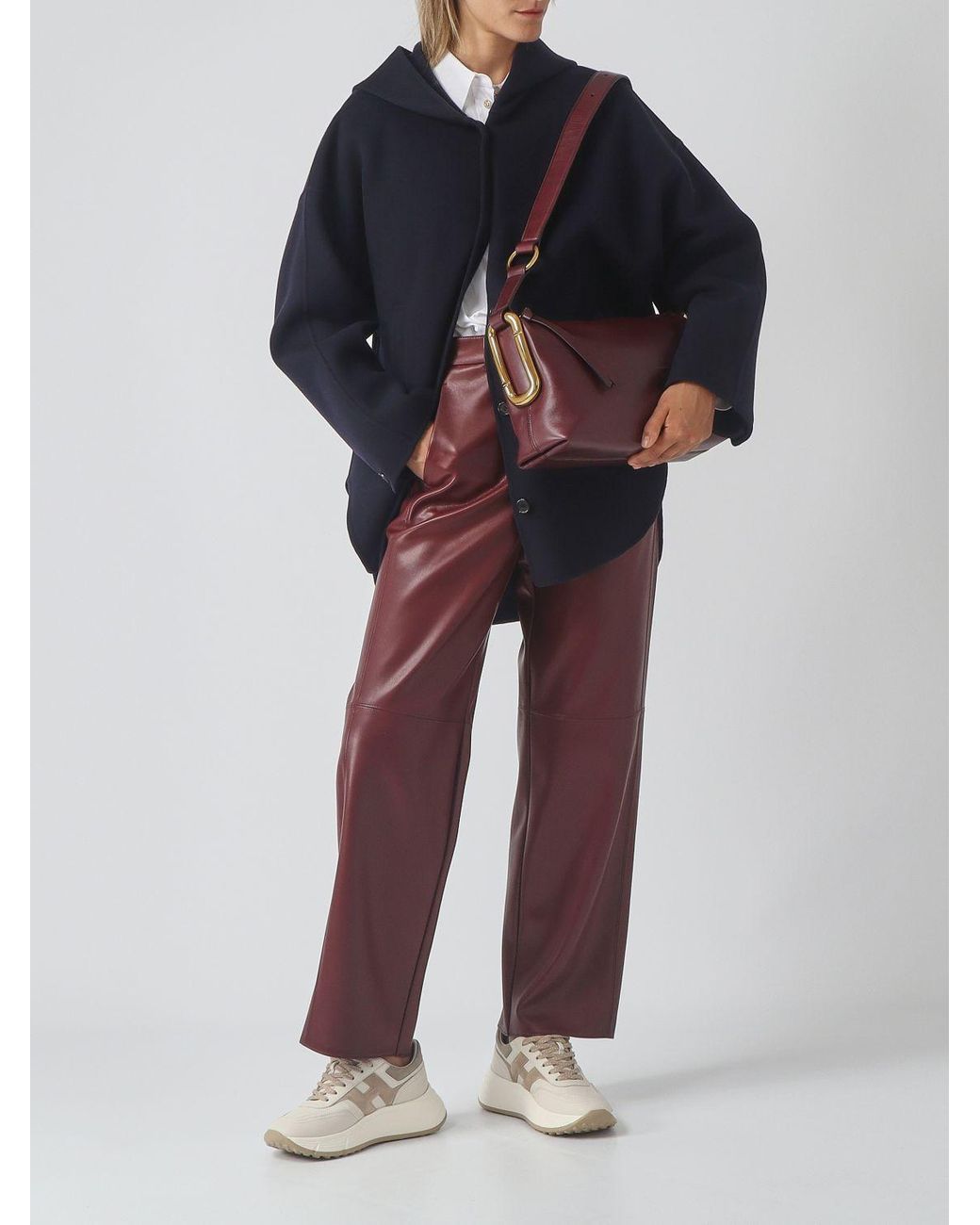 Max Mara Blue 'S Hooded Drop Coat