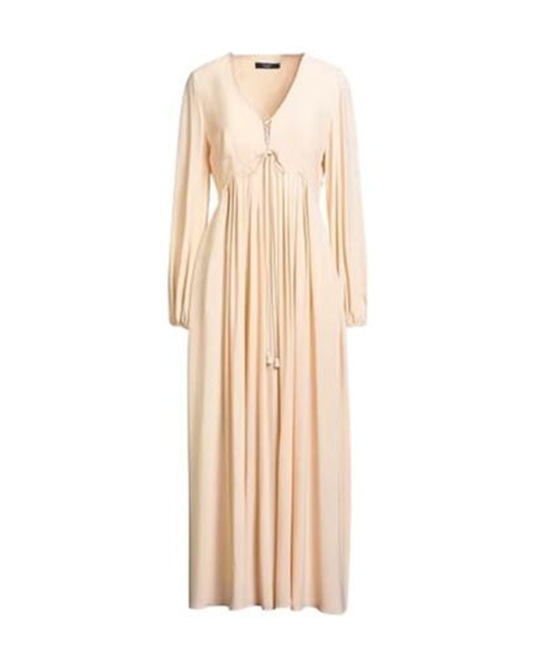Weekend by Maxmara Natural V-Neck Long Sleeve Flared Skirt