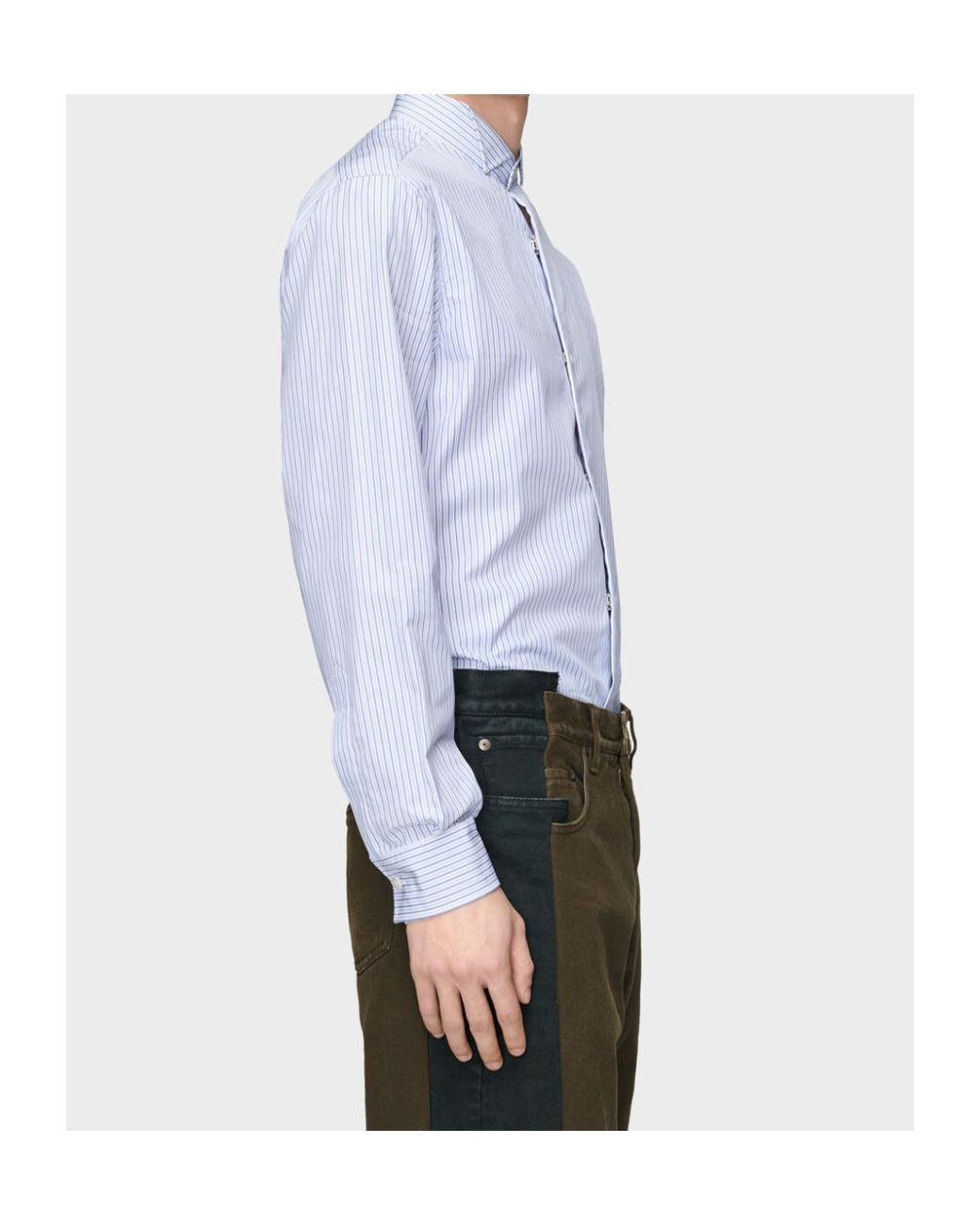 Maison Margiela White Striped Cotton Shirt for men