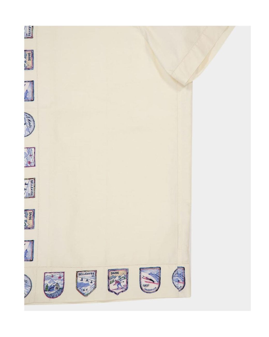 Bode White Short Sleeved Ski Season Shirt for men