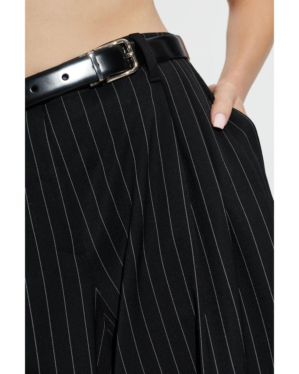 Dolce & Gabbana Black Striped Casual Trousers
