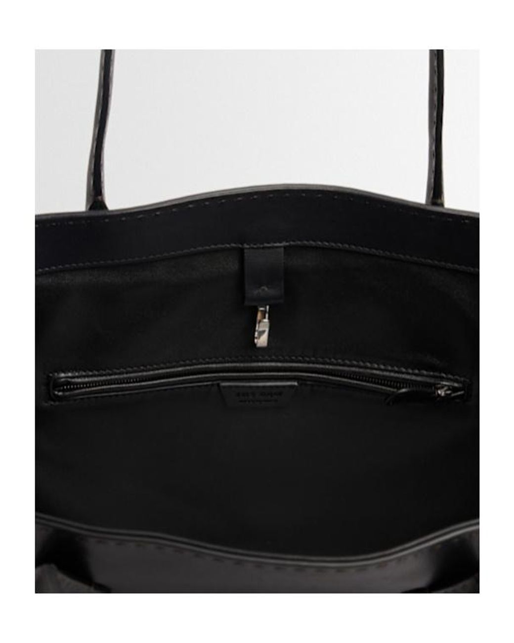 The Row Black Alger Saddle Leather Tote Bag
