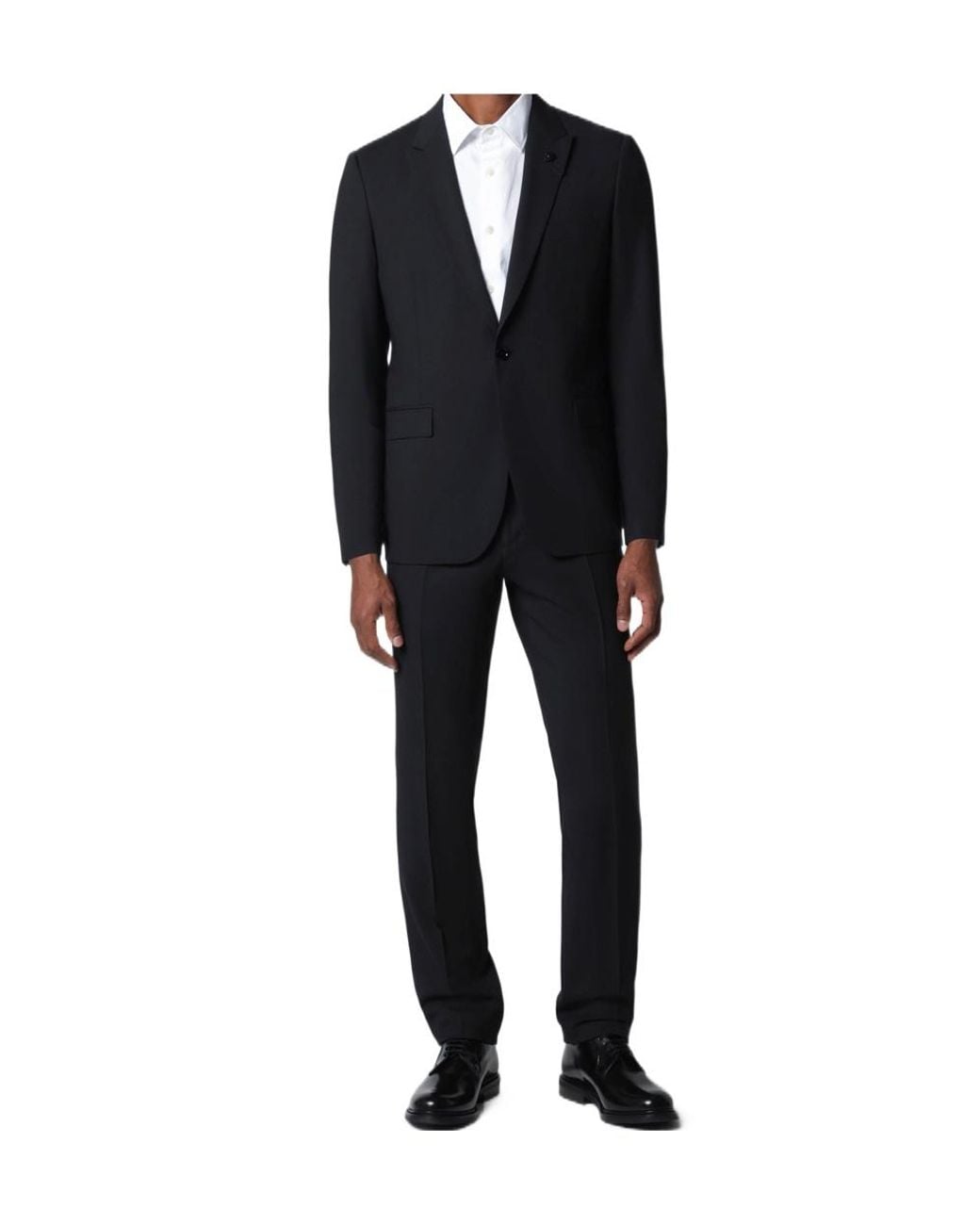 Lardini Black Single-Breasted Suit for men