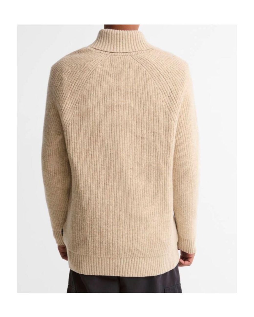 Barbour Natural Shawl Collar Chunky Knit Sweater for men