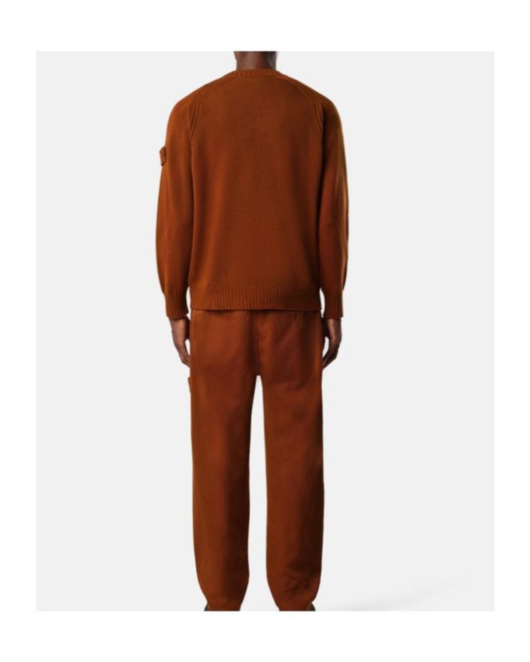 Stone Island Brown Regular-Fit Crewneck Jumper With Raglan Sleeves for men