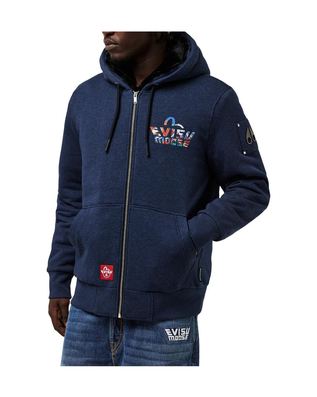 Moose Knuckles Blue Classic Printed Jacket for men