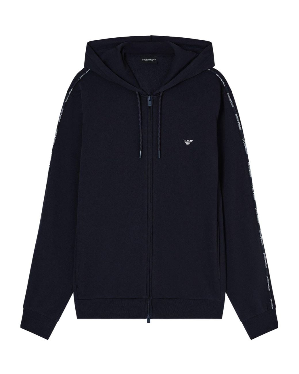 Emporio Armani Blue Zip-Up Hoodie for men