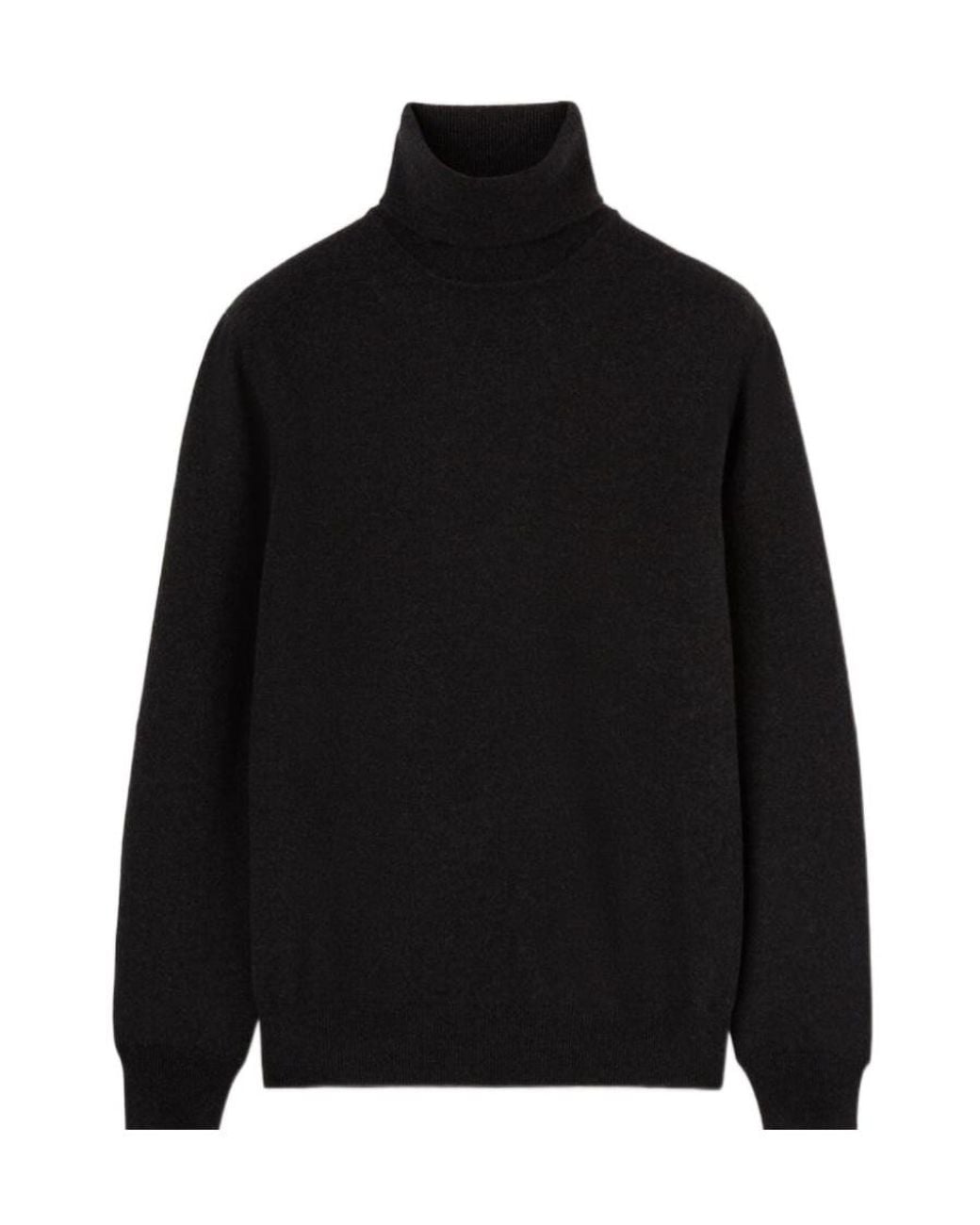 Loro Piana Black Classic Turtleneck Jumper for men