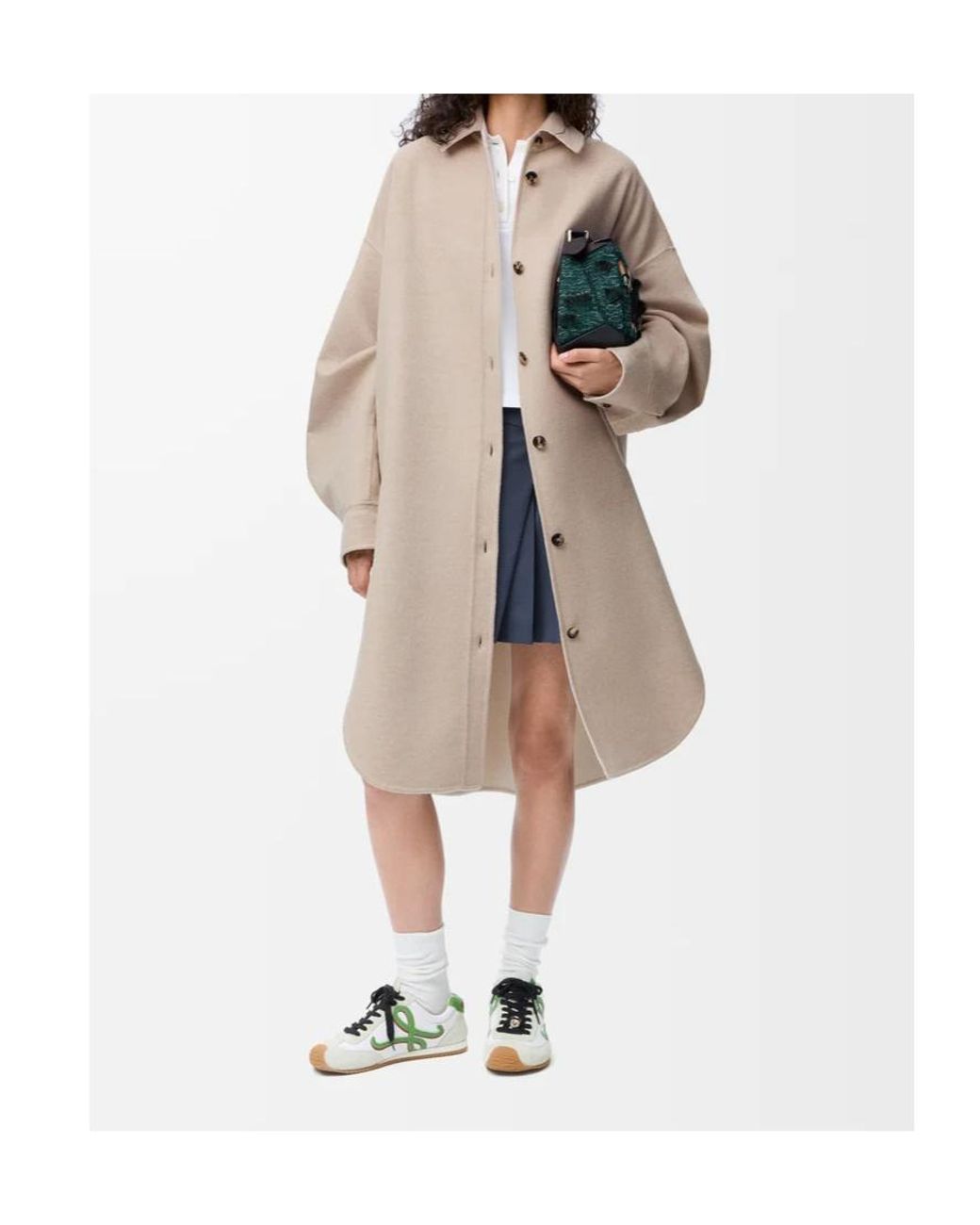 Loewe Natural Anagram Buttoned Patch-Pocket Overshirt