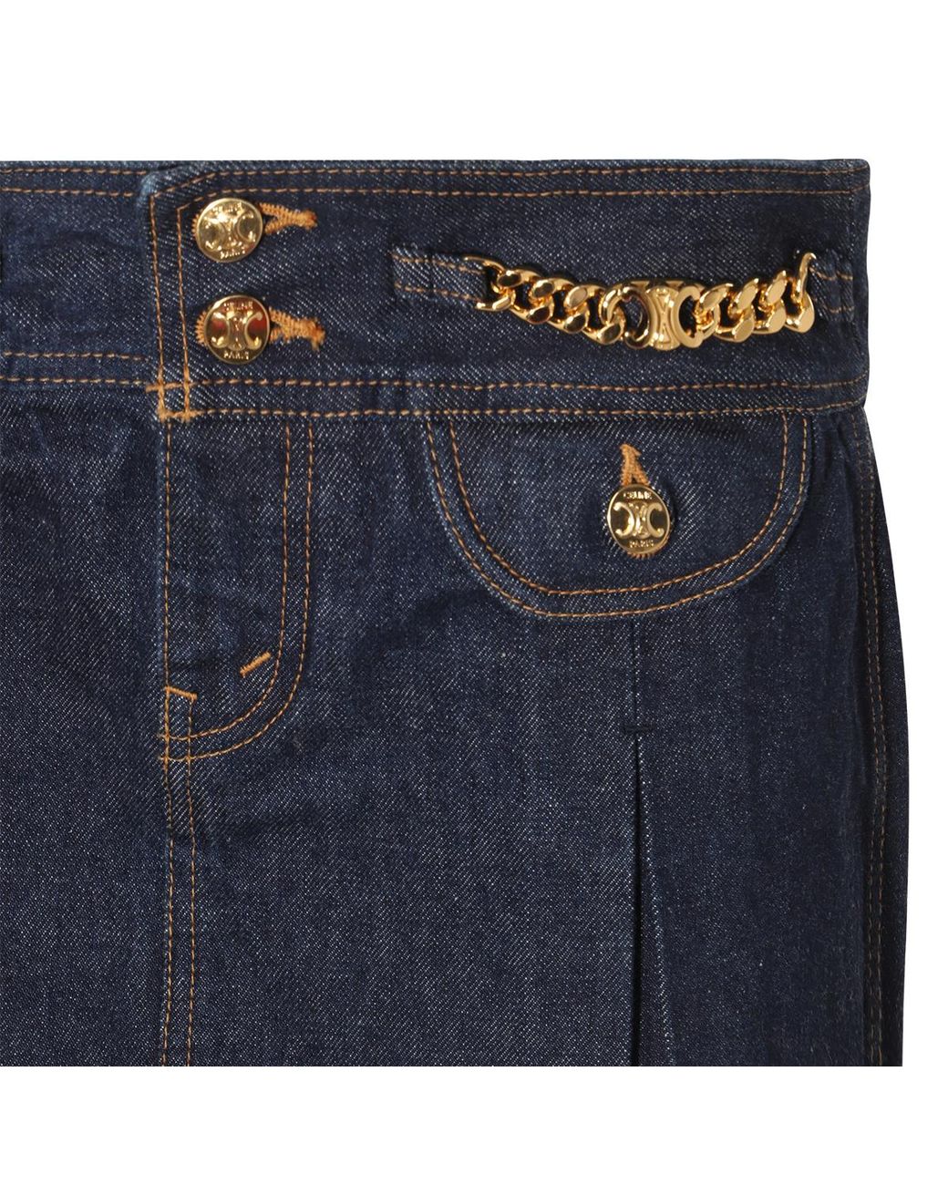 Céline Blue Mini Skirt