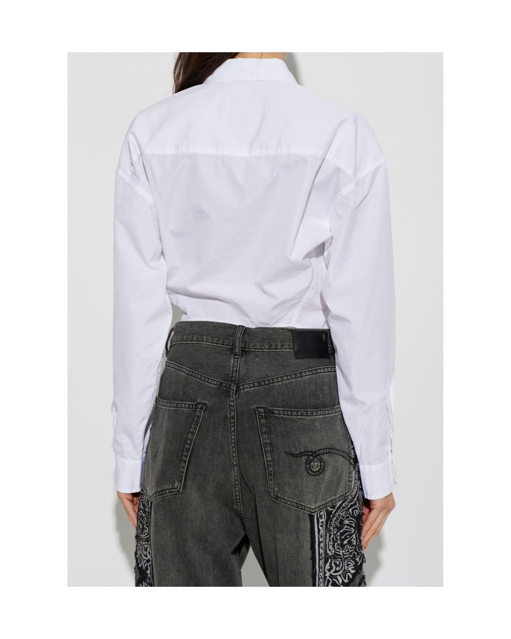 R13 White Long Sleeve Shirt
