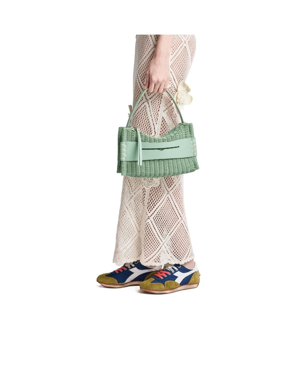 J.W. Anderson Green Jw Anderson Woven Loafer Bag