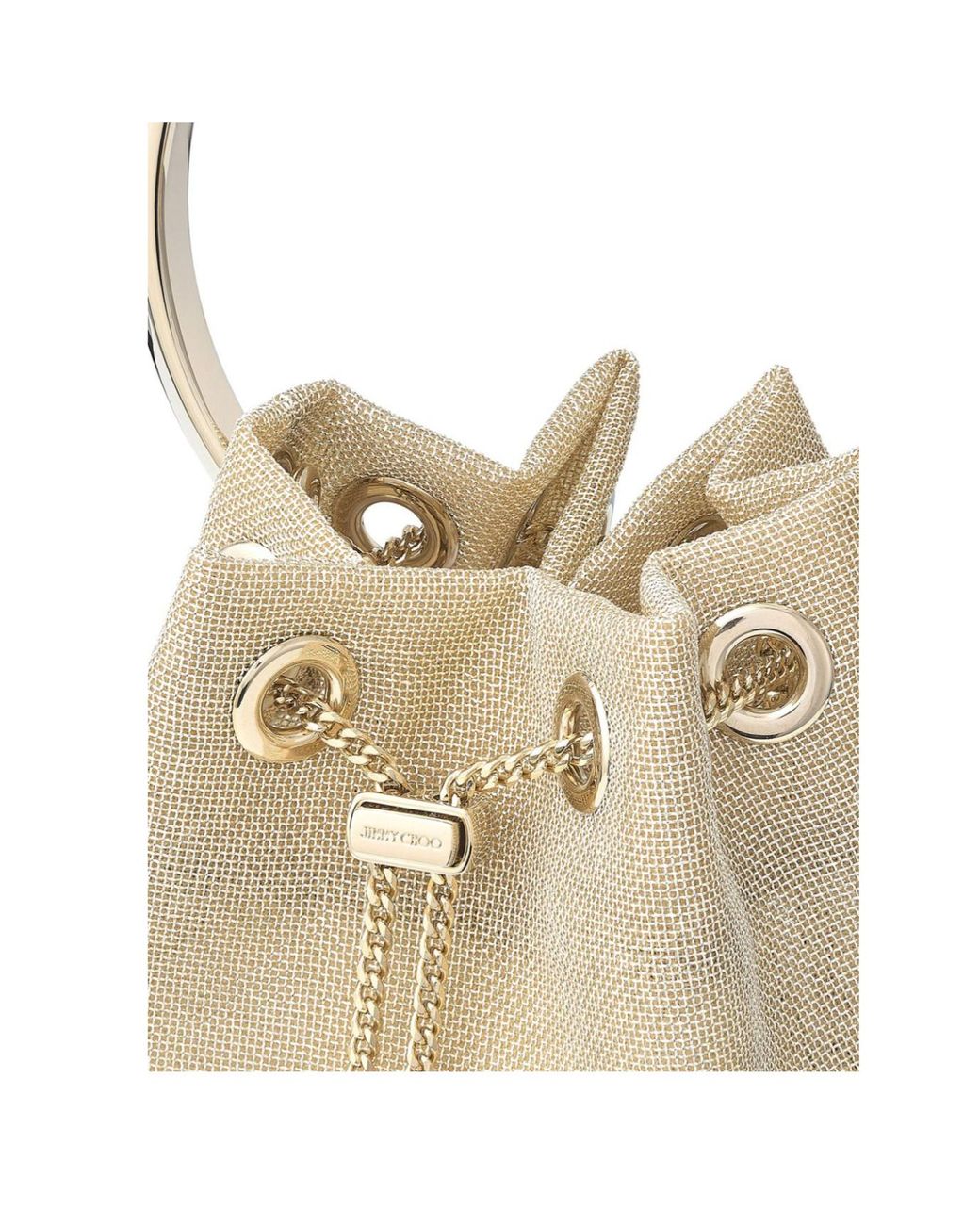 Jimmy Choo Natural Bon Bon Bucket Bag