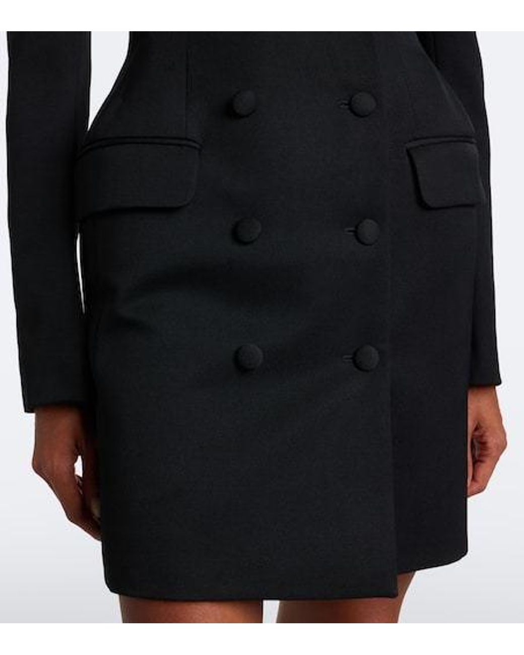 Mugler Black Wool Blazer Dress