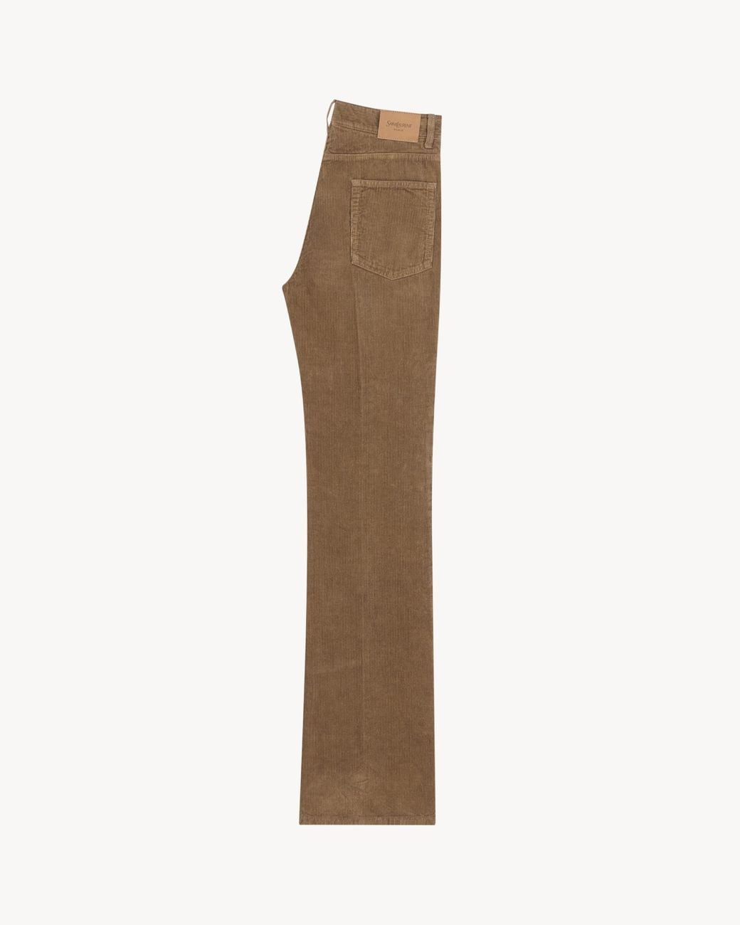 Saint Laurent Brown High-Waist Corduroy Trousers