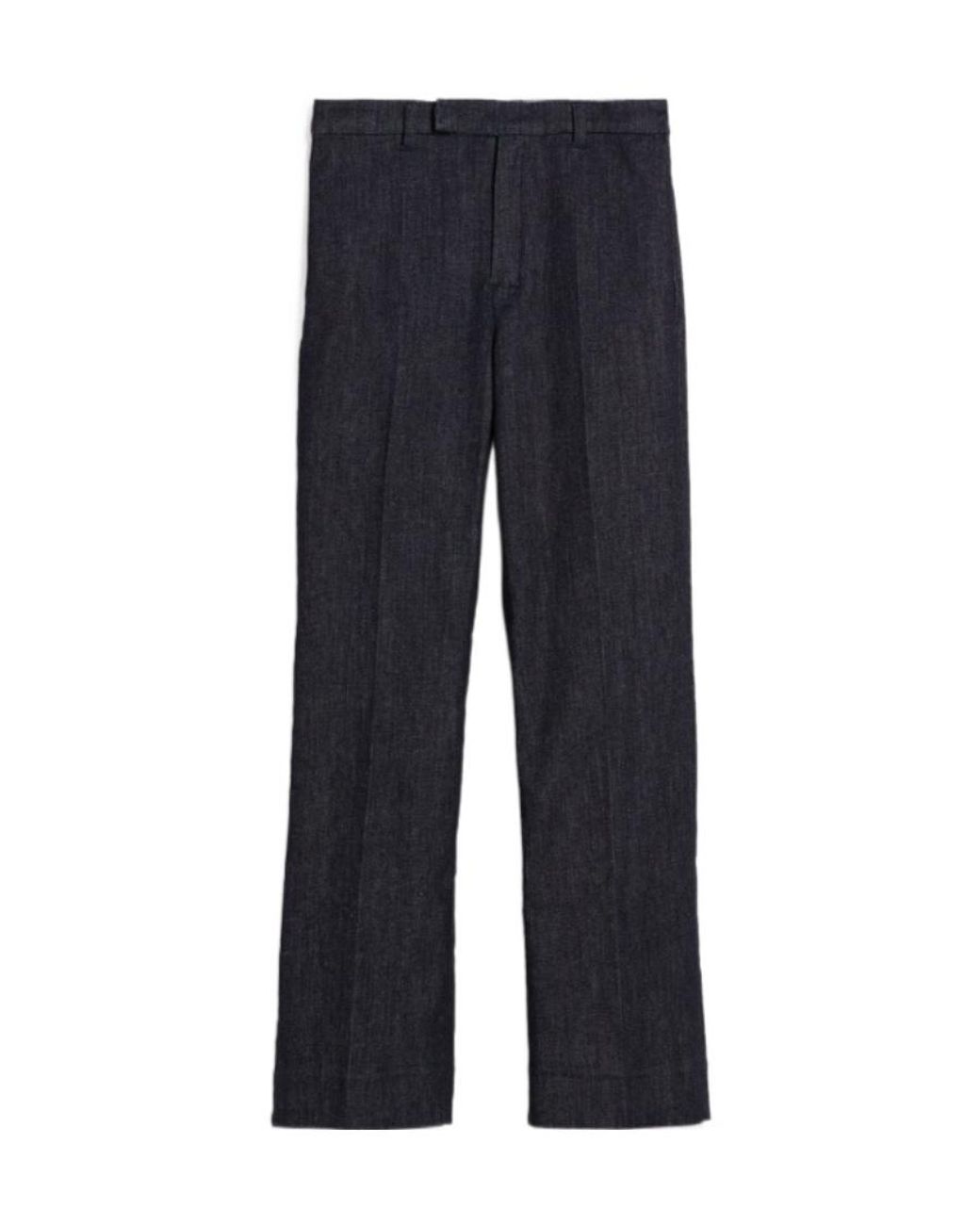 Max Mara Blue 'S Straight Leg Cropped Jeans