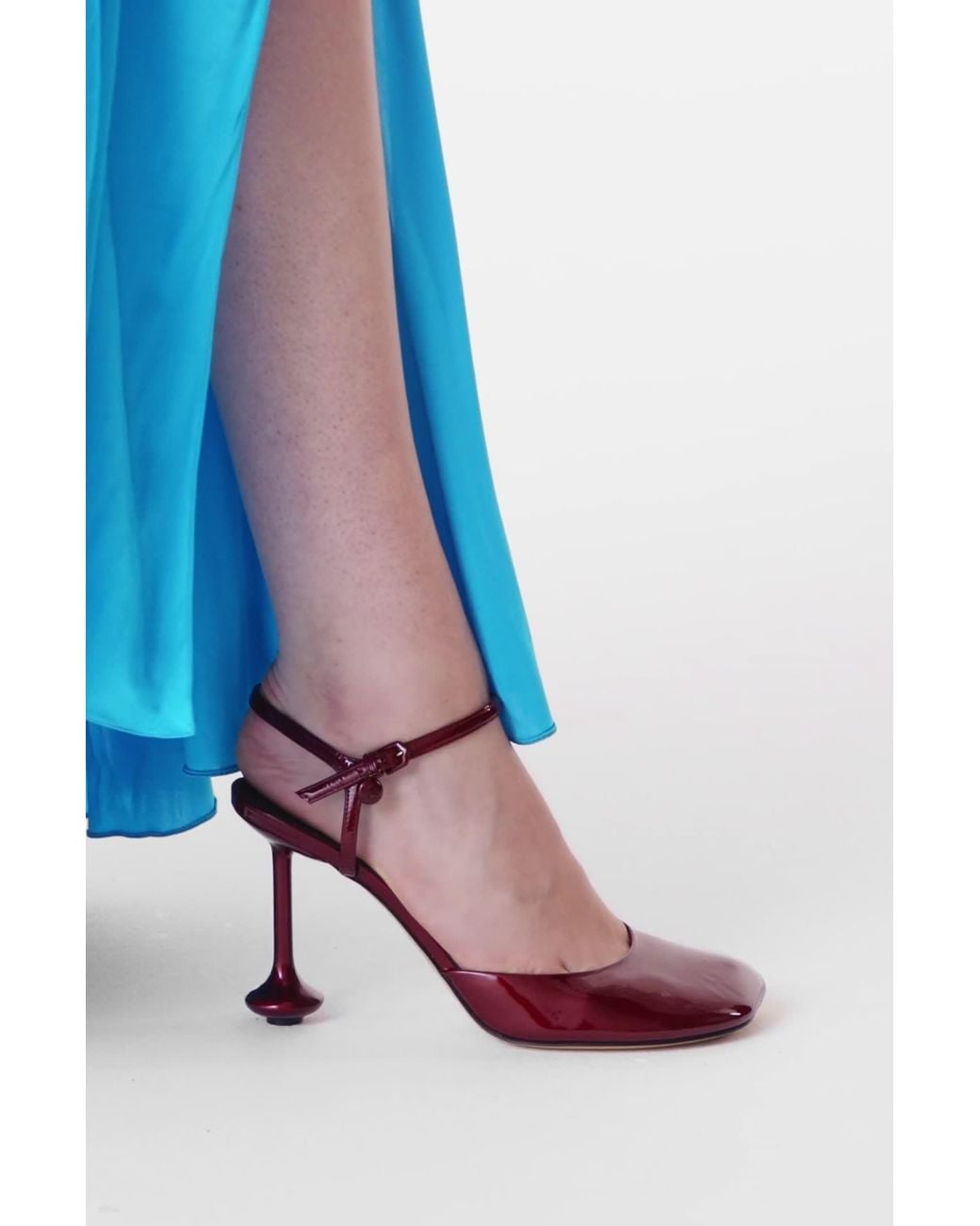Loewe Red Toy Ankle Strap Pump