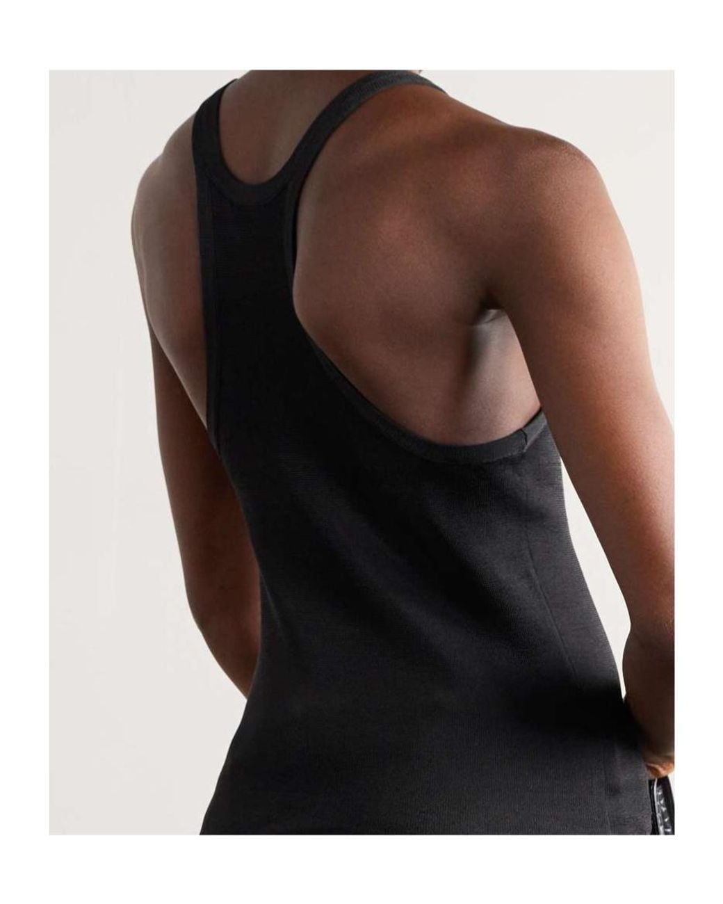 Tom Ford Black Embellished Silk Tank