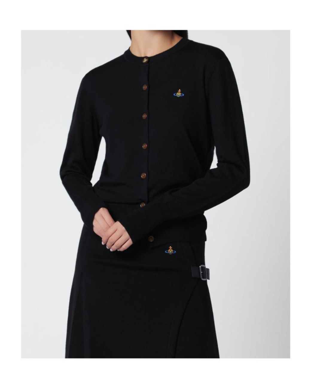 Vivienne Westwood Black Orb Button-Up Cardigan