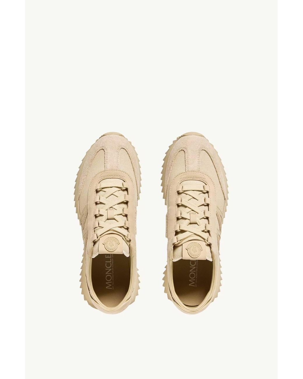Moncler Natural Moncler Pacey2 Suede & Nubuck Sneakers for men