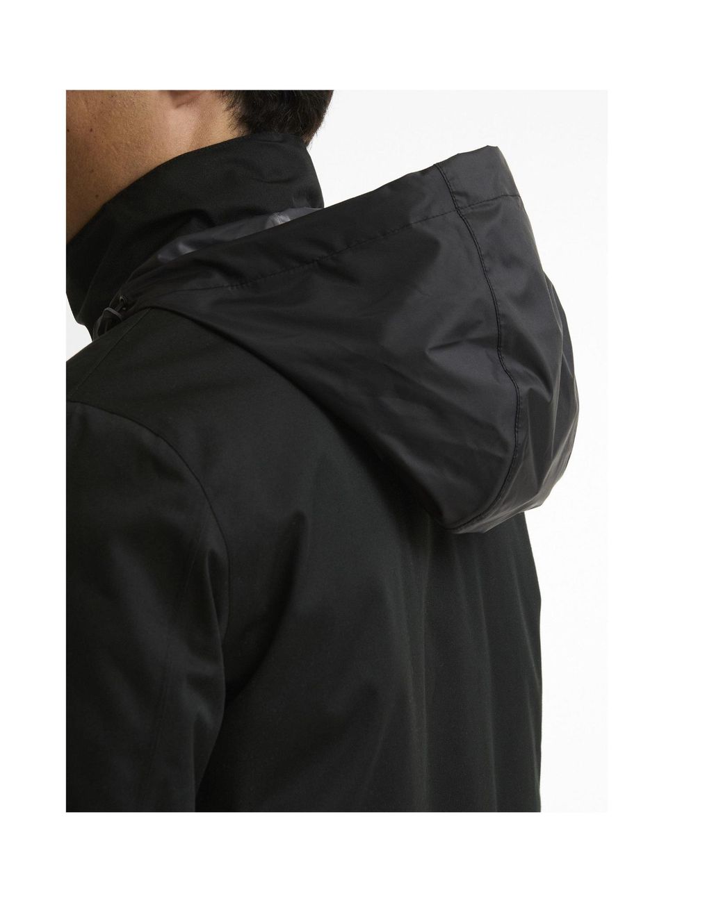 Barbour Black Detachable Hood Waterproof Coat for men