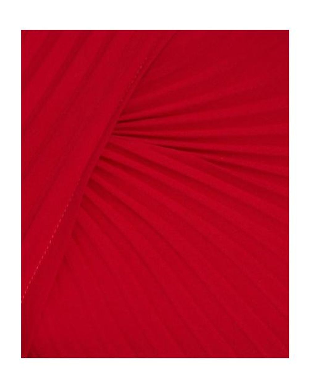 Valentino Red Diagonal Pleat Silk Georgette Mini Dress