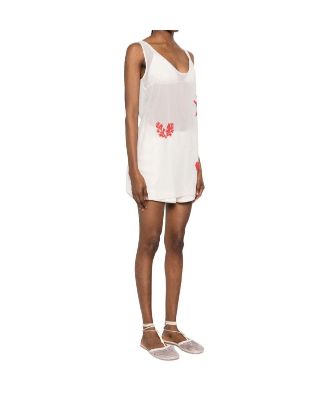 Mc2 Saint Barth White Short Dresses