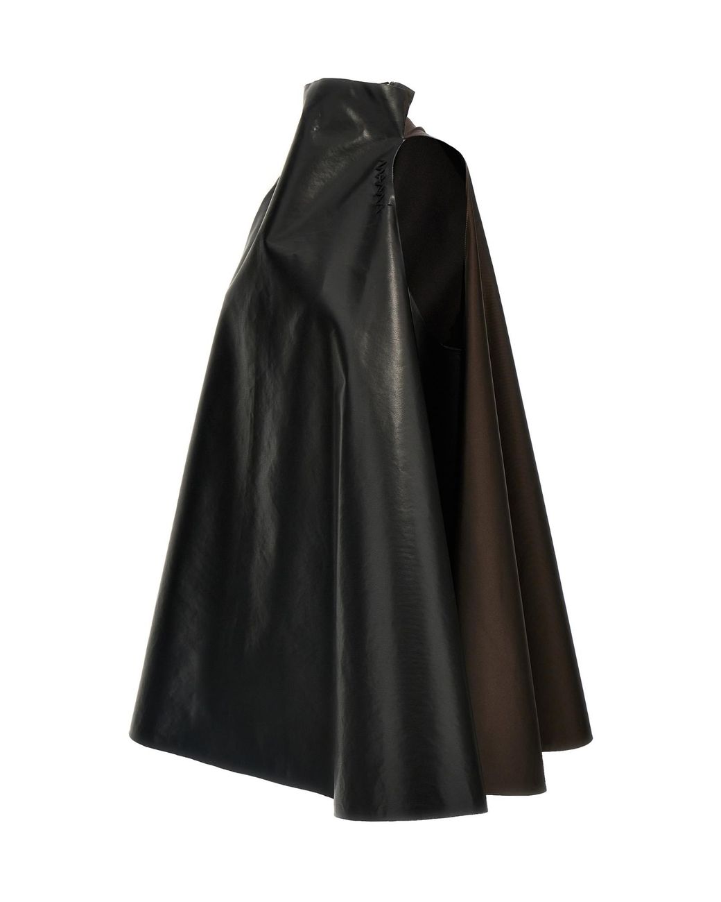 Marni Black Two-Toned High-Neck Trapeze Dress