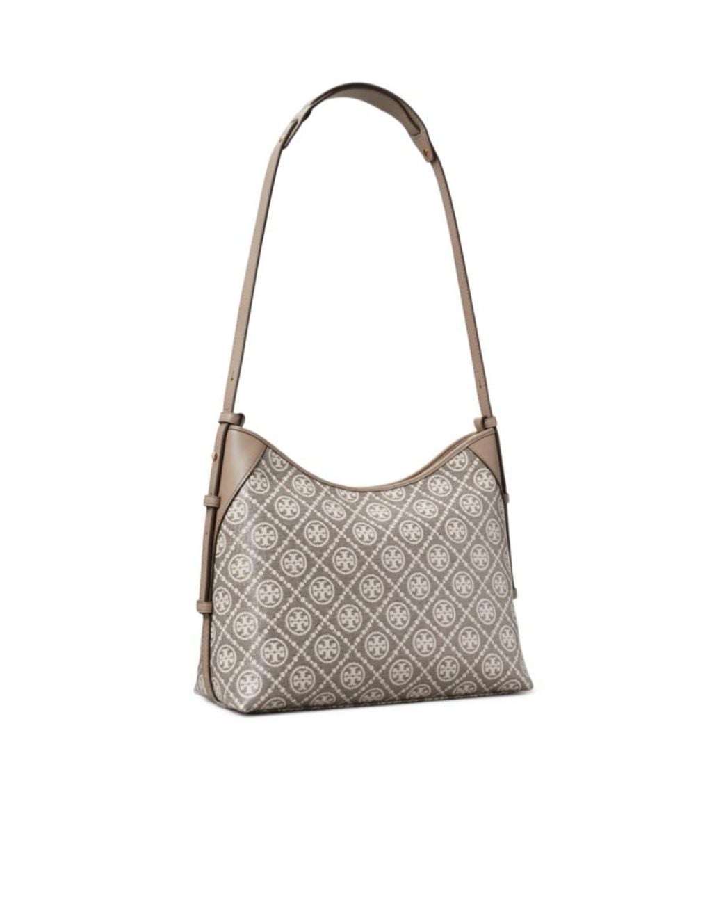 Tory Burch White T Monogram Jacquard Messenger Bag