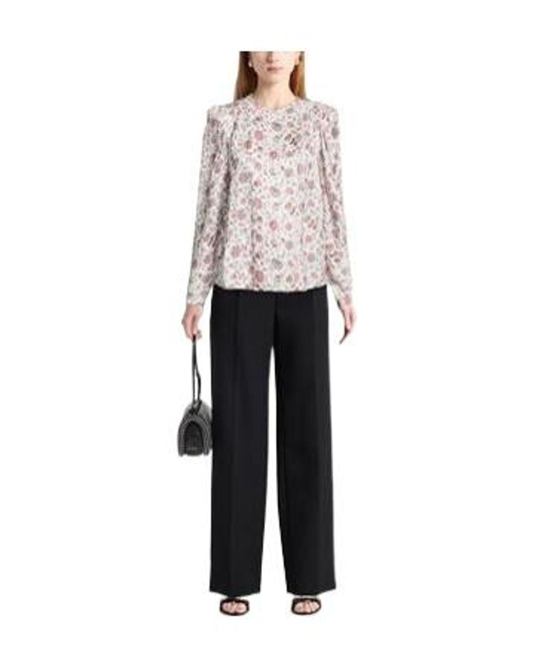 Isabel Marant Pink Floral Print Satin Blouse