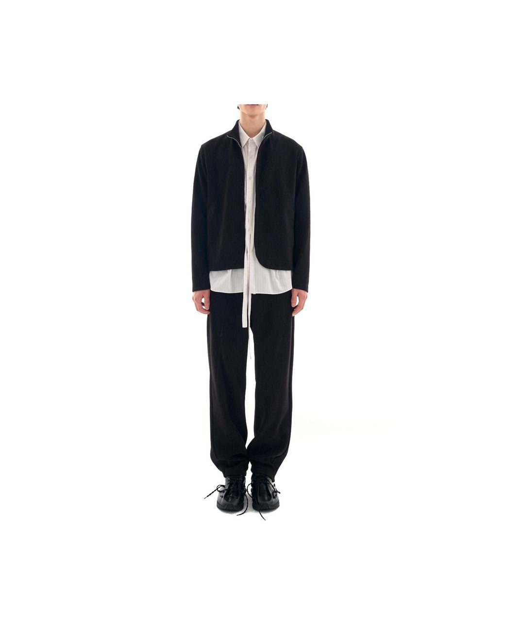 Post Archive Faction PAF Black Two-Way Zip Jacket for men
