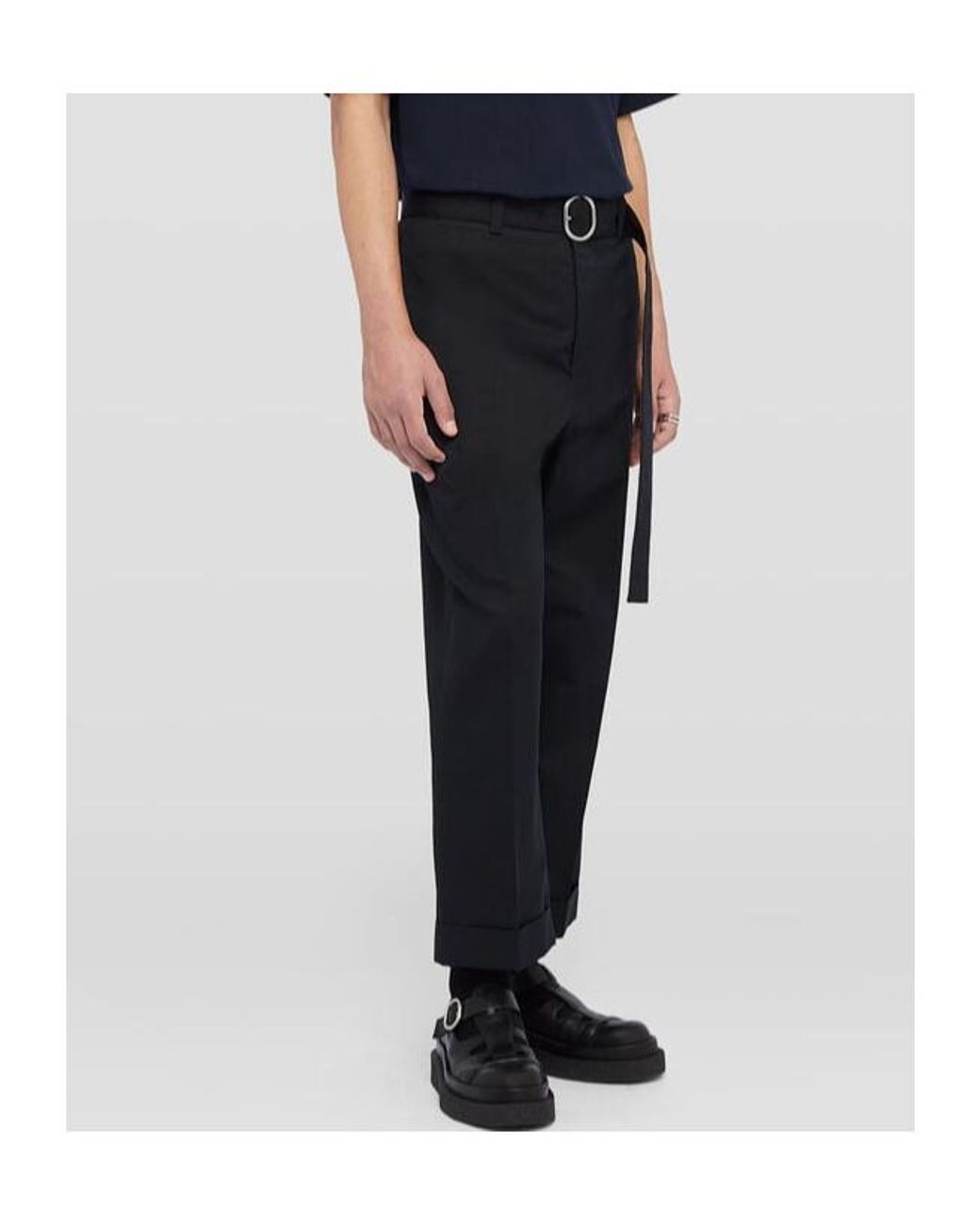 Jil Sander Black Belted Trousers for men