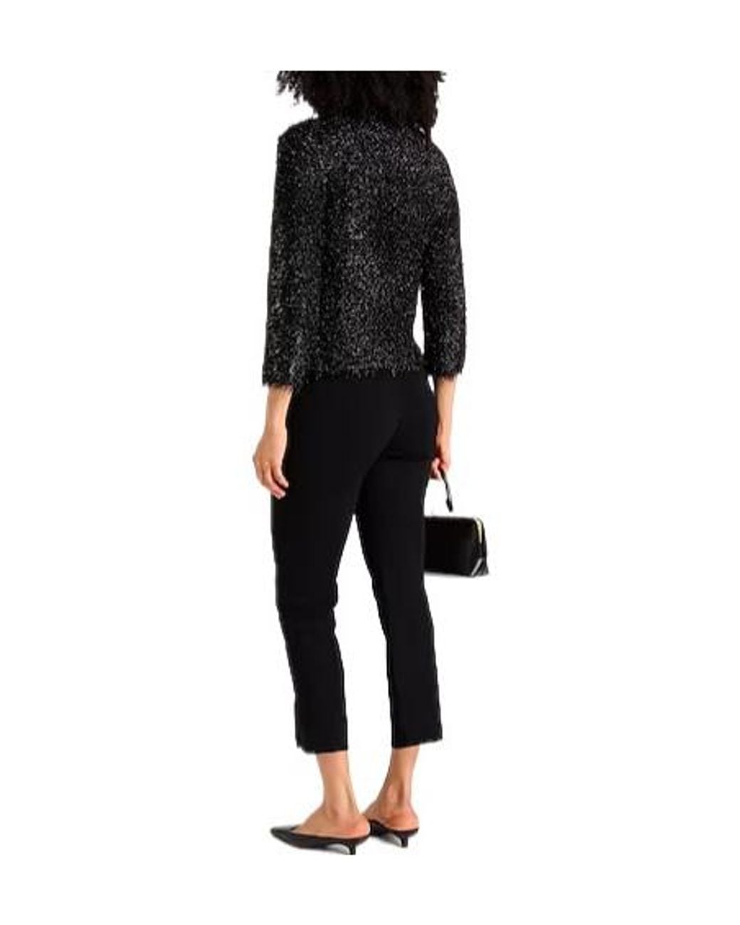 Tory Burch Black Plain Colour Jumpers