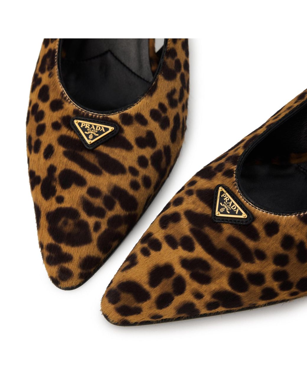 Prada Brown Leopard Print Highheeled Shoes
