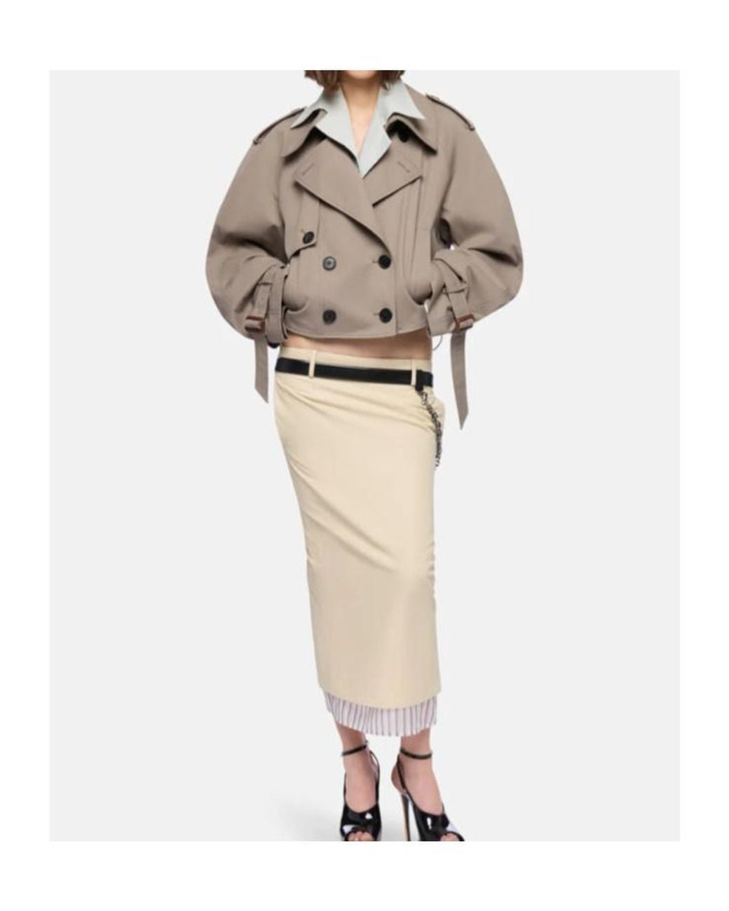 The Attico Brown The Short Trench Coat