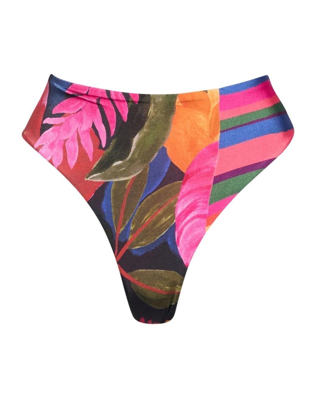 Farm Rio Pink Floral Print Bikini Bottoms