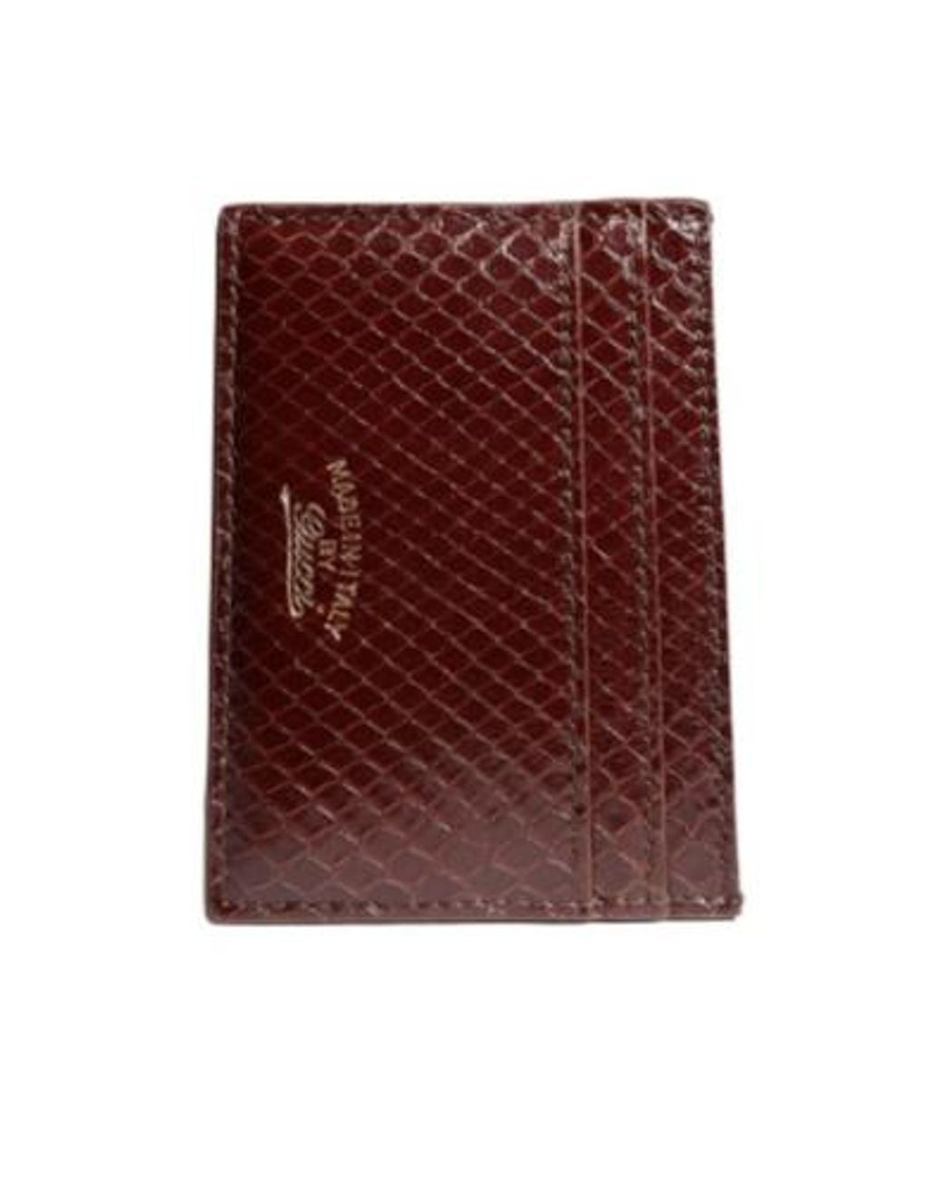 Gucci Purple Lira Python Card Case for men