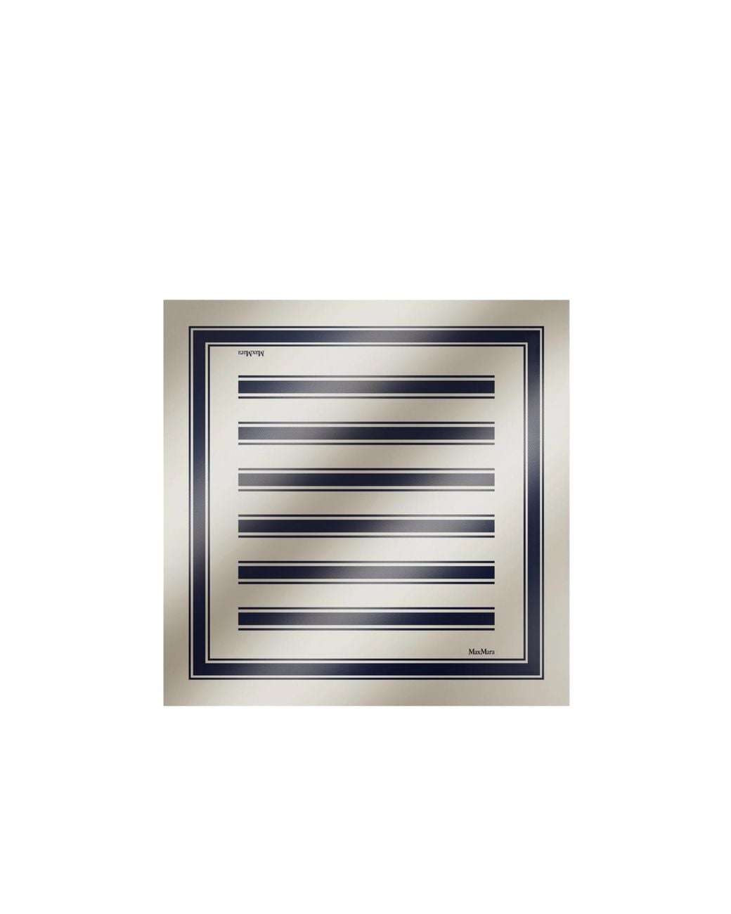 Max Mara Gray Striped Square Scarf