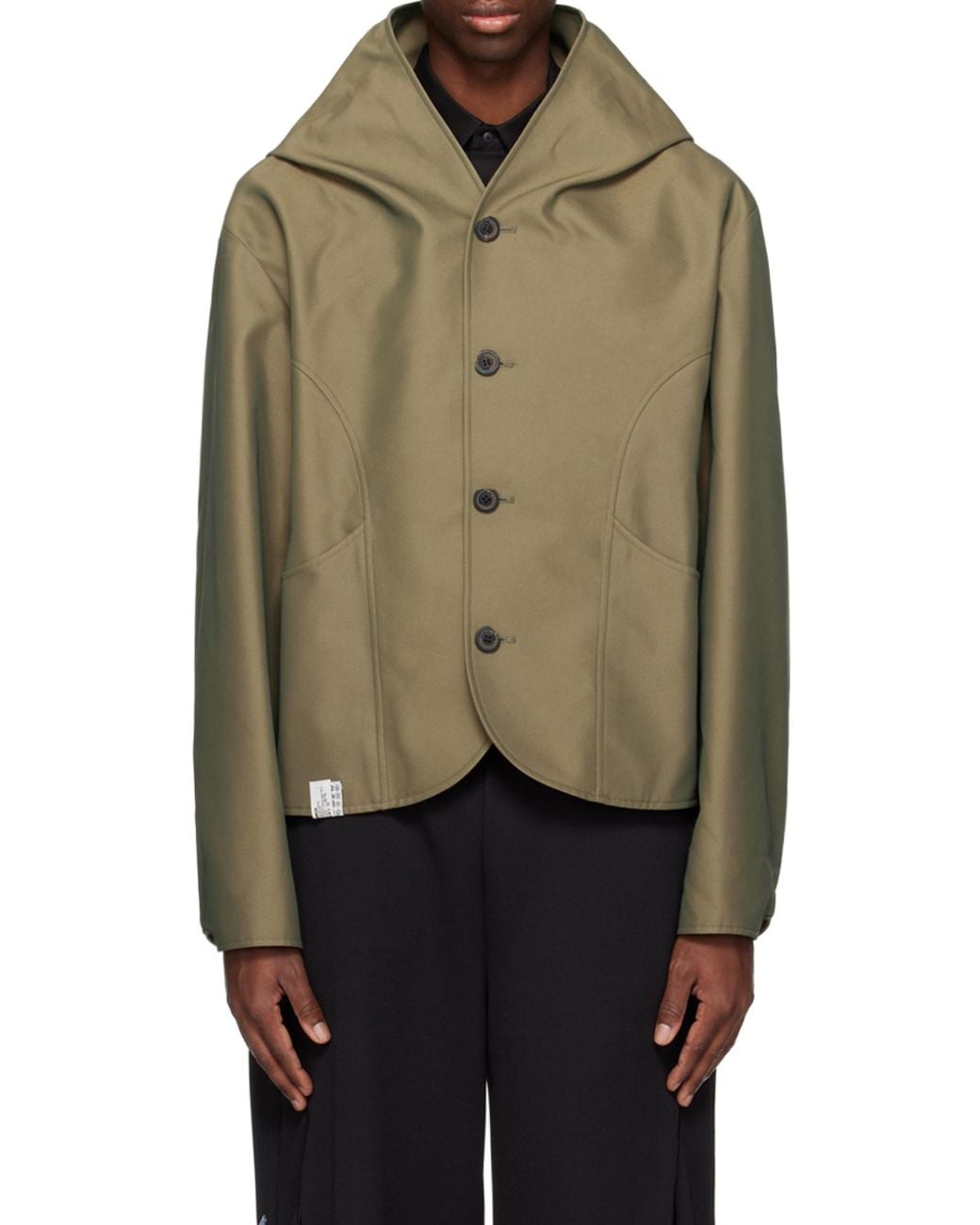 Adererror Green Buttoned Long-Sleeve Casual Jacket for men