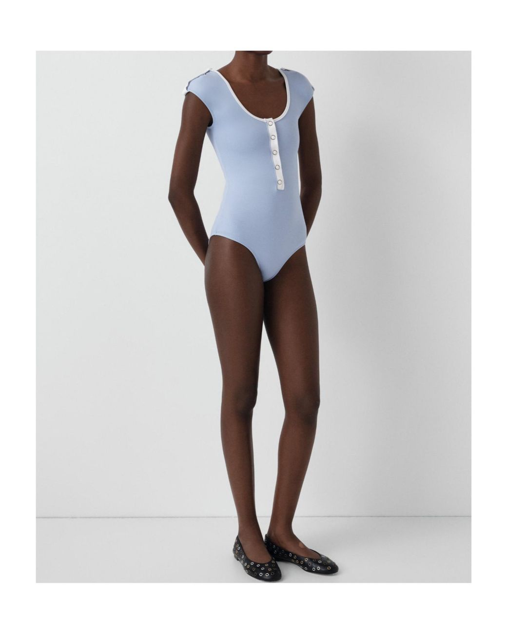 GIMAGUAS Blue Ale Buttoned Swimsuit