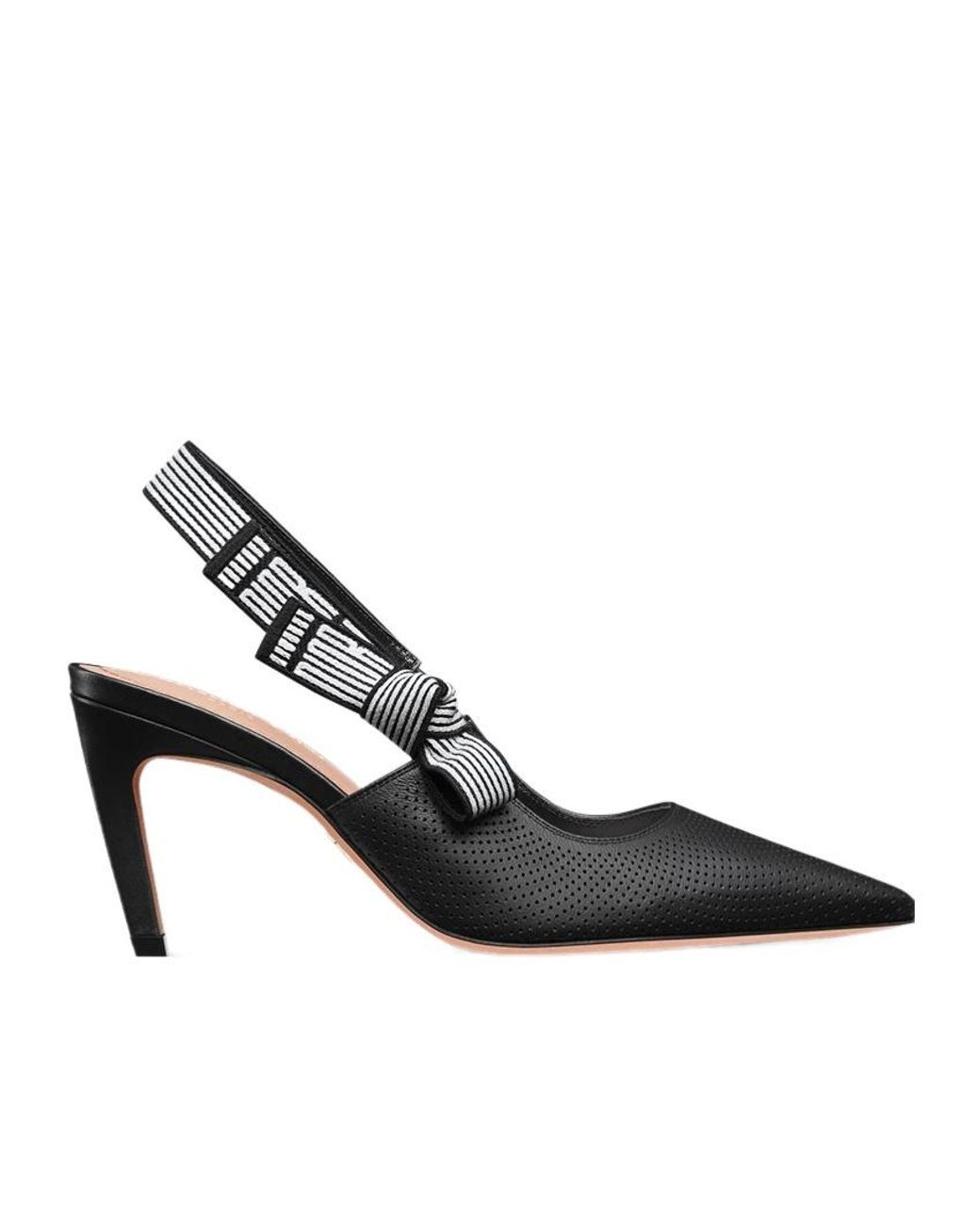 Dior Black Christian Pointed Toe Slingback Pumps