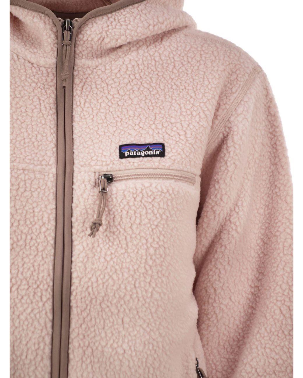 Patagonia Pink Teddy Fleece Hooded Jacket
