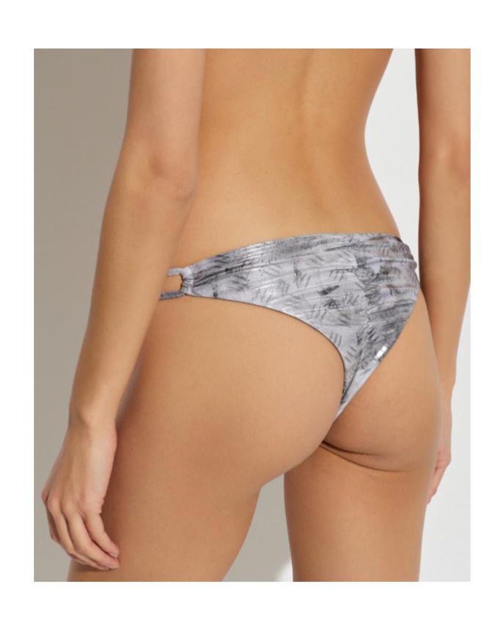 M I S B H V Gray Star-Appliqué Bikini Bottoms