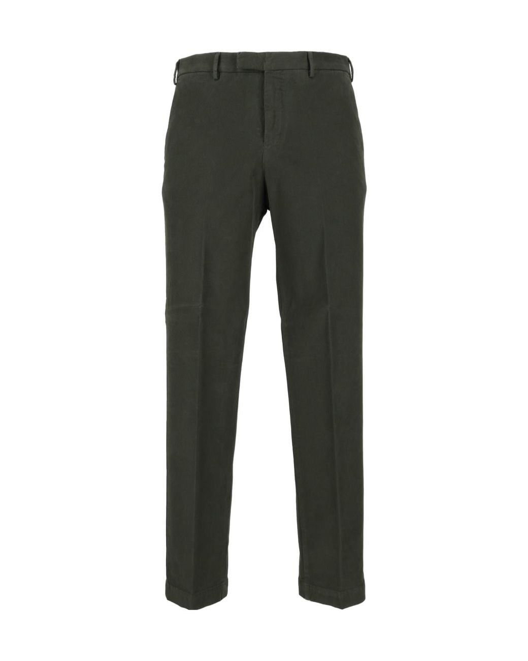 PT01 Gray Casual Trousers With Belt Loops for men
